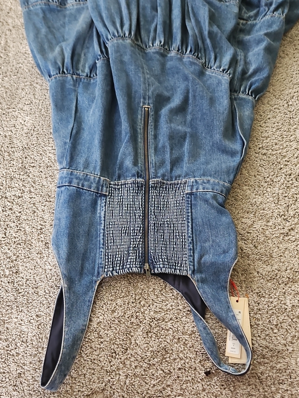 Nwt Alice + Olivia Light Blue Denim Midi Dress 6 - Picture 12 of 15